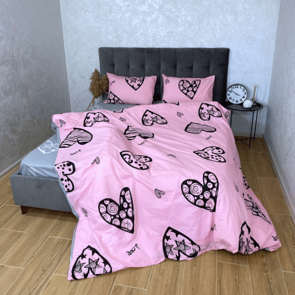 Комплект постільної білизни "Pink Love" - Двоспальне — изображение 3