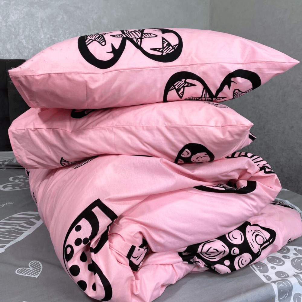 Комплект постільної білизни "Pink Love" - Двоспальне — изображение 4