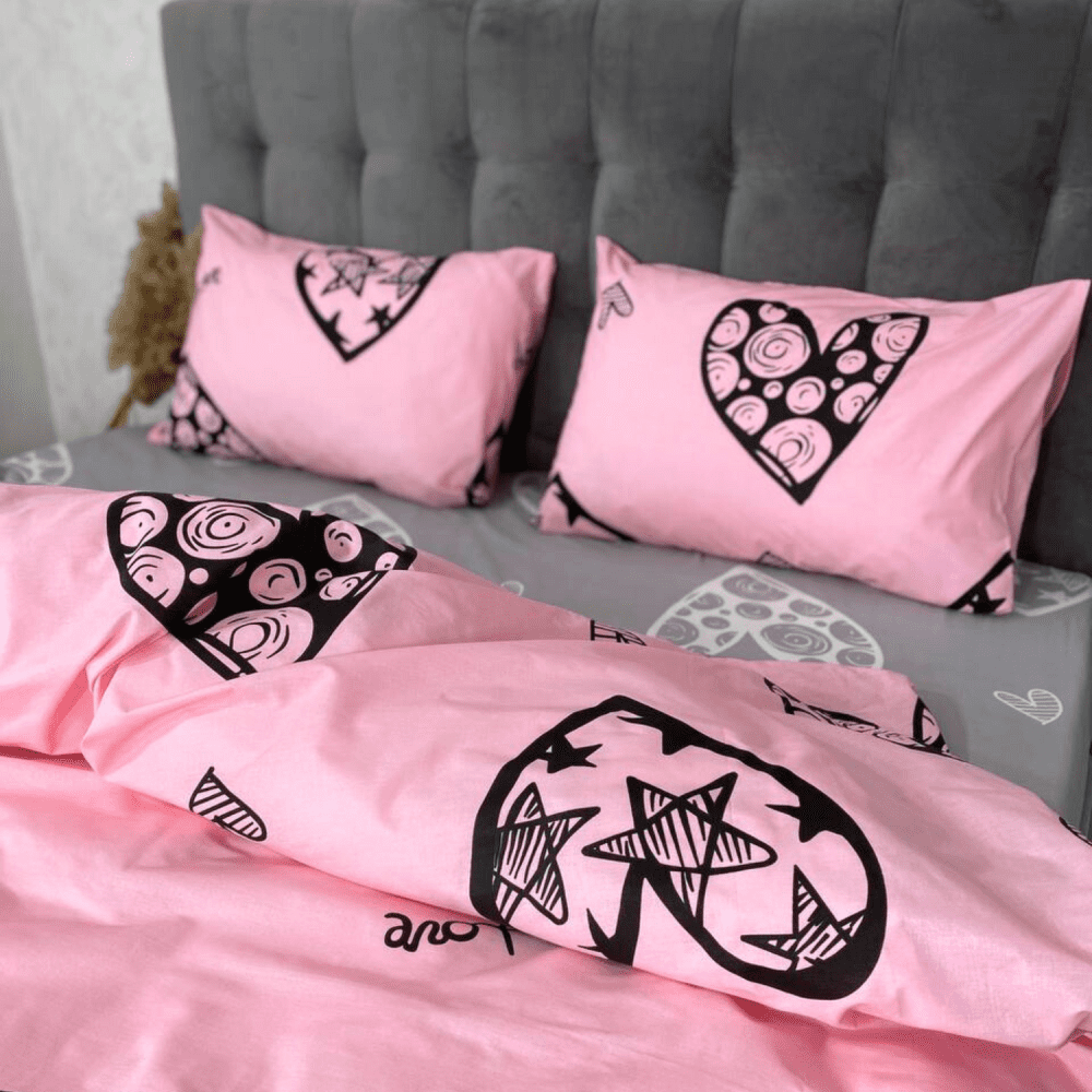 Комплект постільної білизни "Pink Love" - Двоспальне — изображение 5